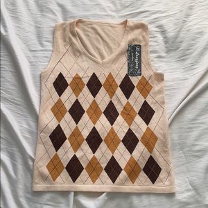 Argyle Brown/Cream tank